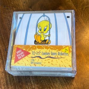 Looney Tunes Tweety Bird Computer 3.5 Floppy Disk Diskettes 10 Pack Vintage 1996